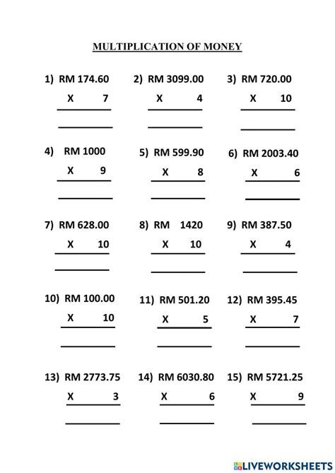 money multiplier game|Multiply Money Amounts .